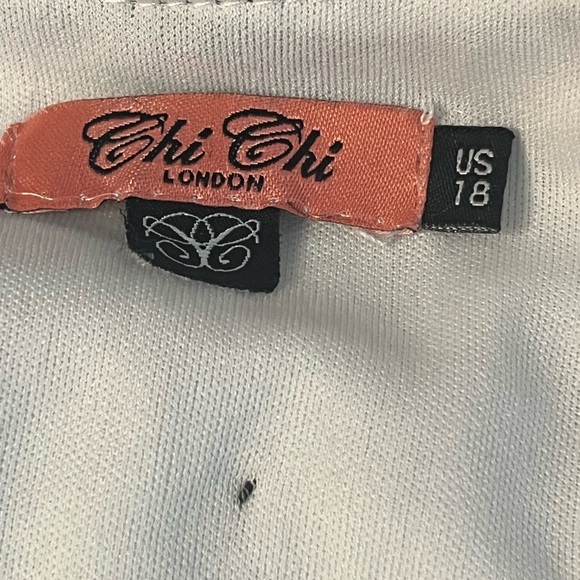 Women's Chi Chi London Black & White Lace Mini Dress Plus Size 18 - Picture 7 of 13